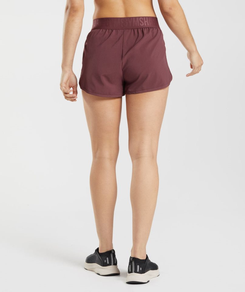 Women's Gymshark Training Loose Fit Shorts Dark Brown | CA 7318NA